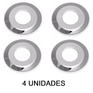 4 Canopla Cromada Para Torneira Conexões Em 1/2 Inox