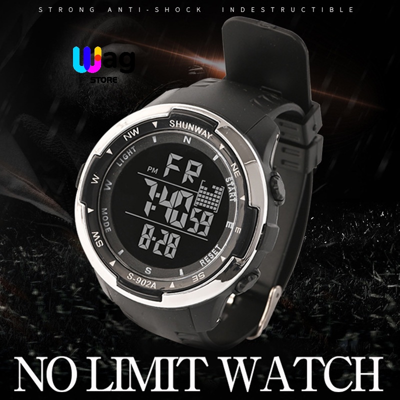 Shunway Relógios Masculinos Digital Luxo  Esportivas Prova Da água de  LED Originais S-902A