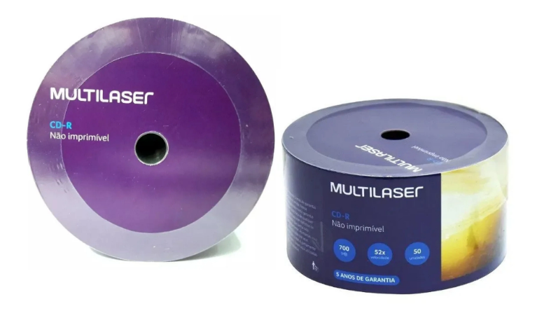 CD-R 52x, 700MB - Nao imprimivel - Pino 50 Unid - Multilaser