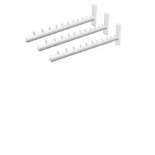 Expositor para Roupas RT inclinado de parede - 3 unidades - 40 cm - Branco em Oferta na Shopee