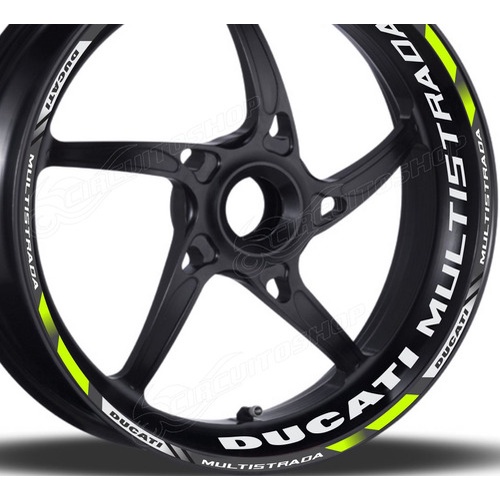 Friso + Adesivo Refletivo D5 Roda Moto Ducati Multistrada