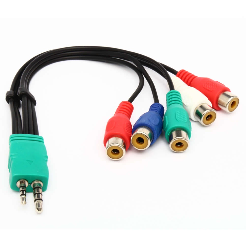 Cabo AV Adaptador Video Componente Tv Samsung Led Lcd P1 P2 5 Rca