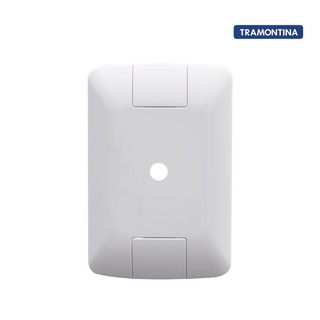 PLACA TOMADA TRAMONTINA 4X2 1 FURO 9,5MM ARIA BRANCA