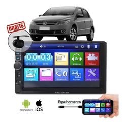Kit Central Multimídia Moldura Mp5 VW Gol G5 2009 2010 2011 2012 Bluetooth Espelhamento + Câmera de Re