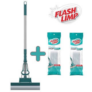 Kit com 1 Mop Limpeza Geral Plus Rodo PVA Lava e Seca MOP7671 + 2 Refil RMOP7671 Flash Limp