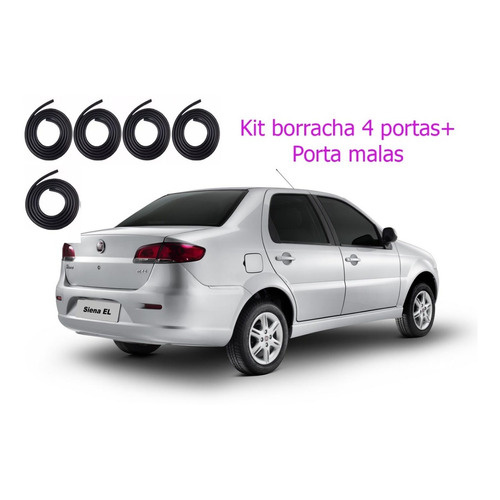 Kit Borrachas Vedação Siena 1997 1998 1999 2000 4porta+malas em Oferta na Shopee