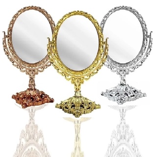 Espelho De Mesa Princesas Duplo Oval Zoom Aumento Maquiagem