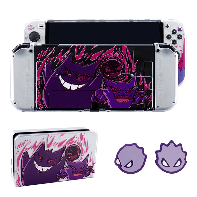 Nintendo Mudar NS & Caso OLED , Gengar Capa Protetora Para Interruptor Switch , A Pele O E Alegria-Con Controlador