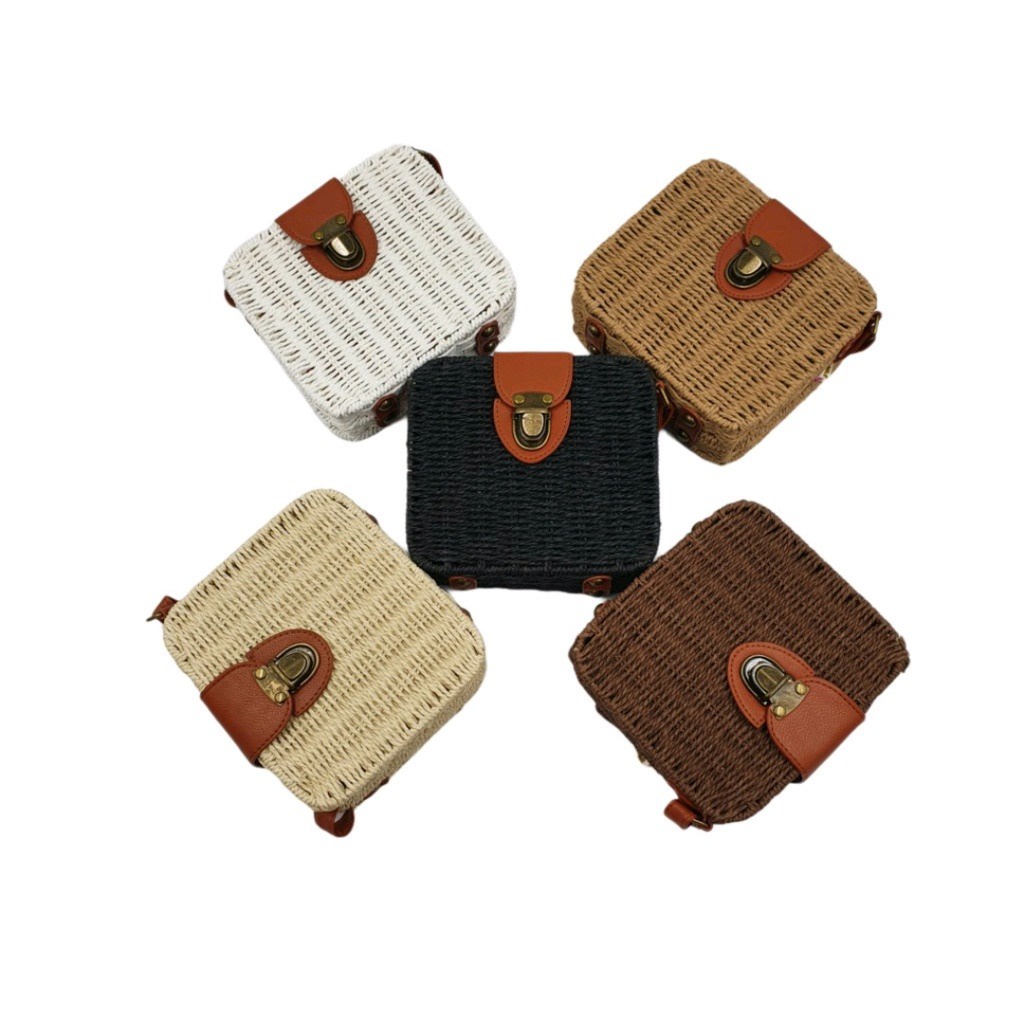 Bolsa QUADRADA Feminina Palha Sintética Moda Praia em Oferta na Shopee