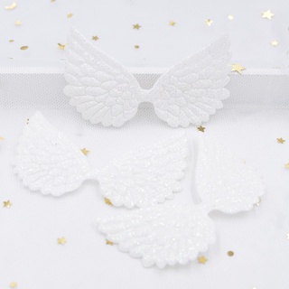 20 Pcs 74x43mm Anjo Branco Asa Apliques Único Face Fairy Patches