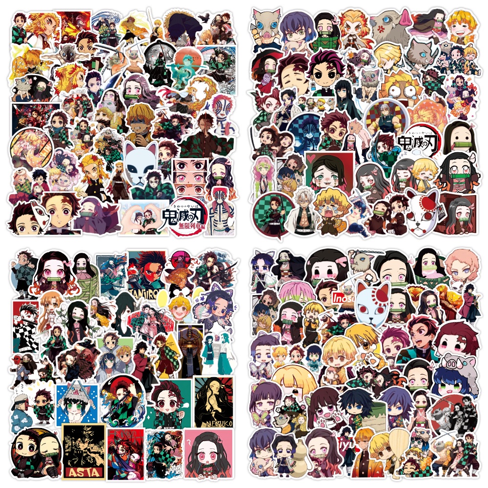 50Pcs/Kit Adesivos De Anime Caçador De Demônios Kimetsu No Yaiba 50pcs ...