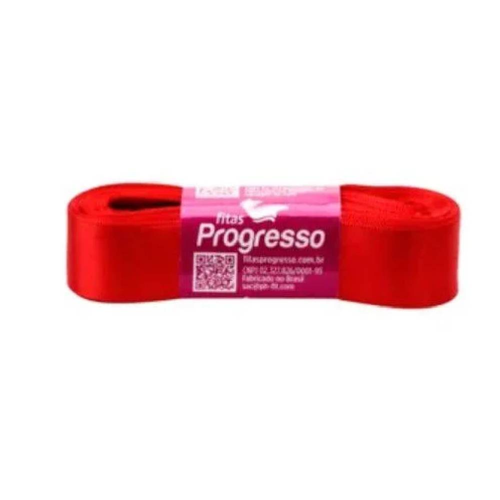Fita Cetim Progresso 22mm nº5 10m 1354 Vermelho Tomate - 1un em Oferta na Shopee