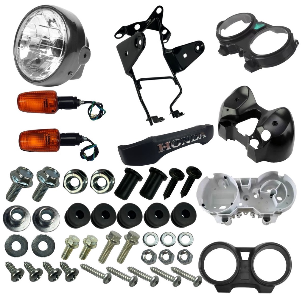 Farol Suporte Emblema Painel Aranha Cg 150 Titan 2005 2008