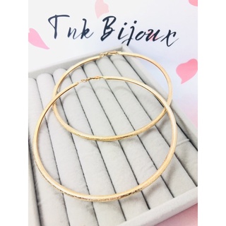 Brinco argola grande 10 cm - bijuteria texturizada