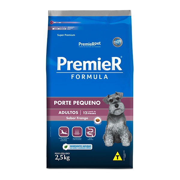 Ração Premier Fórmula para Cães Adultos de Porte Pequeno - 2,5Kg - Pets