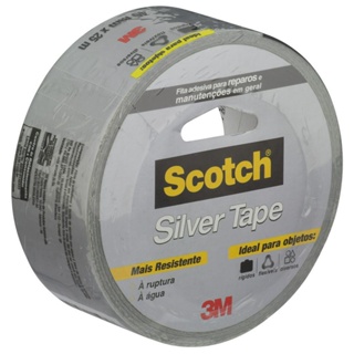 Fita Silver Tape 3M Scotch 25 Metros x 45mm para Reparos Manutenção Resistente à Água em Oferta na Shopee