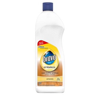 Cera Líquida Bravo Brilho Prático Amarela Embeleza 750ml em Oferta na Shopee