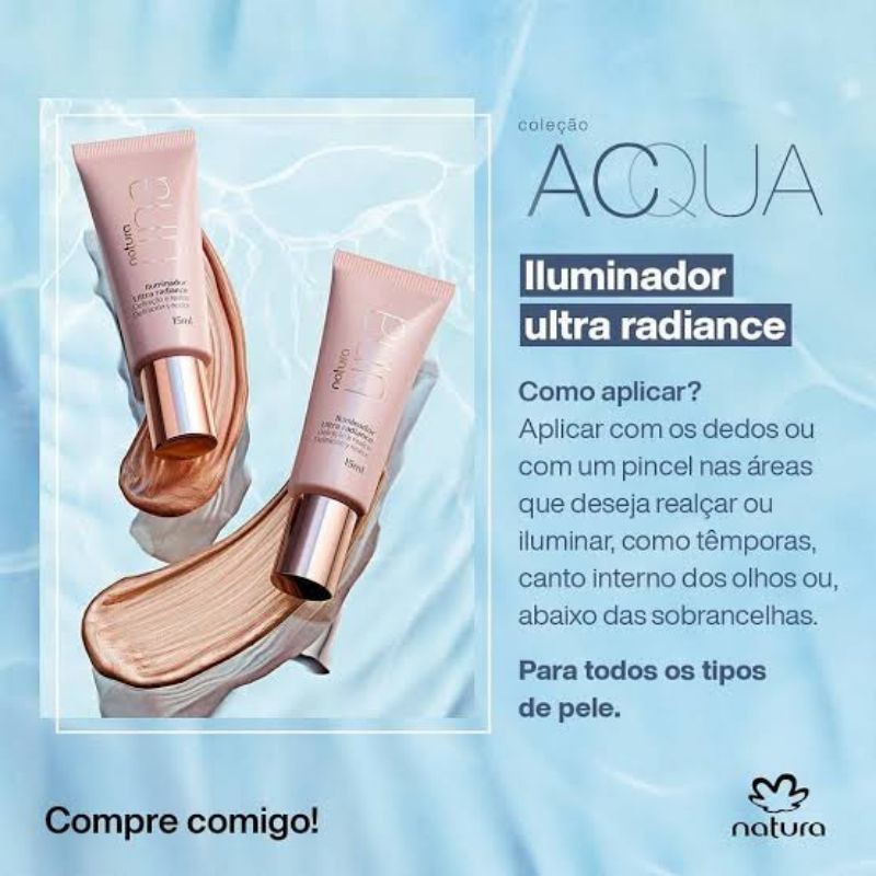 Iluminador Ultra Radiance Rosé, Natura Una, 15 ml | Shopee Brasil