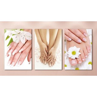 Quadros Decorativos 3 Peças Manicure Pedicure