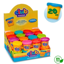 Kit Potinho De Massinha Massa De Modelar Divertoys 20 Potes