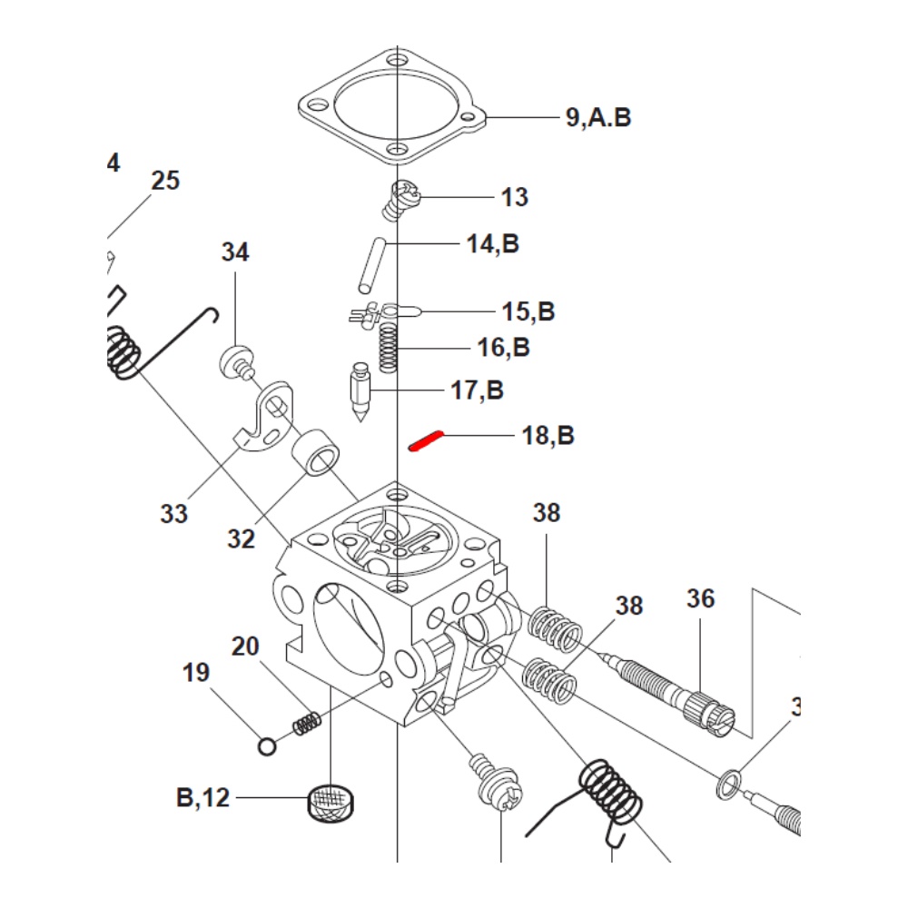 Lacre Carburador Roçadeira Husqvarna 322R 327RJ Original