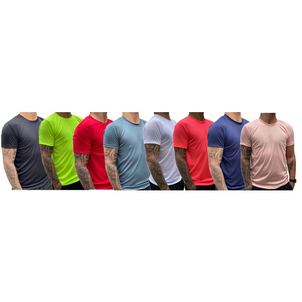 Camiseta 100% Poliéster Dry Fit Masculina Academia