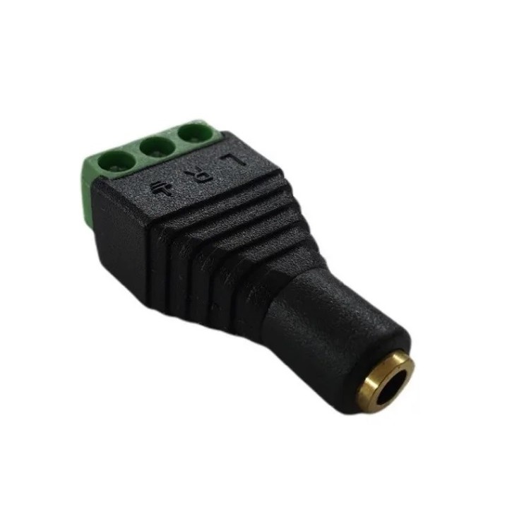 Conector P2 Fêmea Parafusada 3 Via