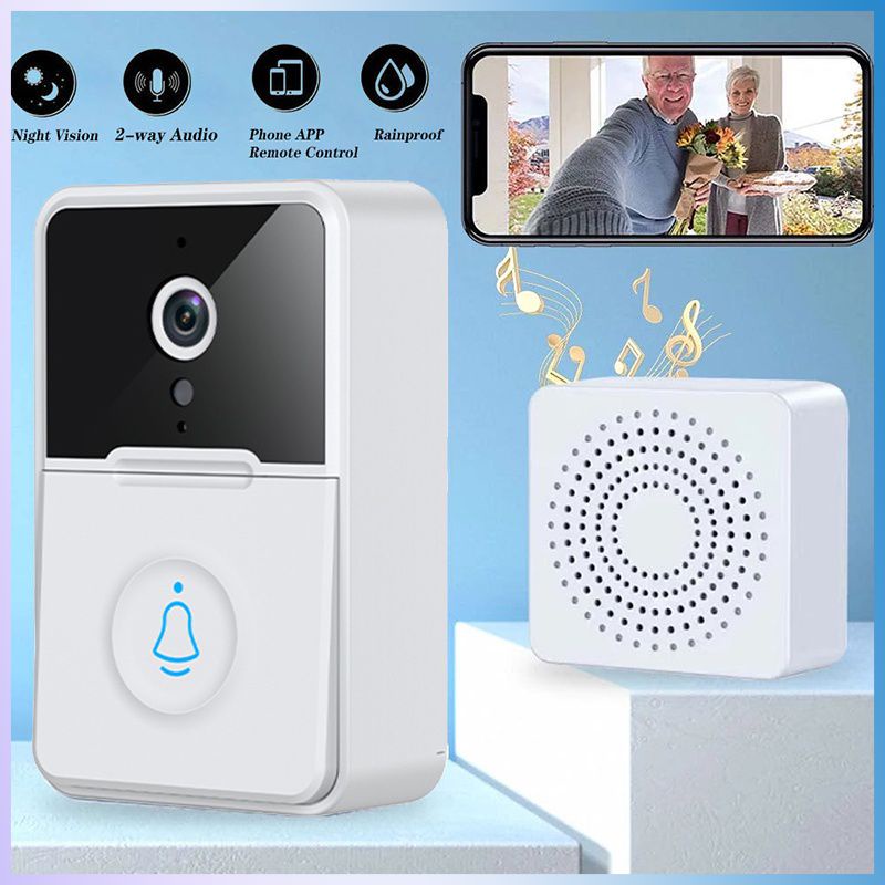 Campainha De Controle Remoto visual Inteligente Sem Furo/Câmera De Segurança Perfuração/Interfone As Mãos