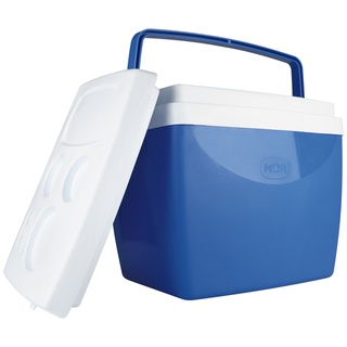 Caixa Térmica Cooler 26l Com Alça Porta Copos Mor Azul Geladeira Portátil Bebidas Bolsa Sacola Mor