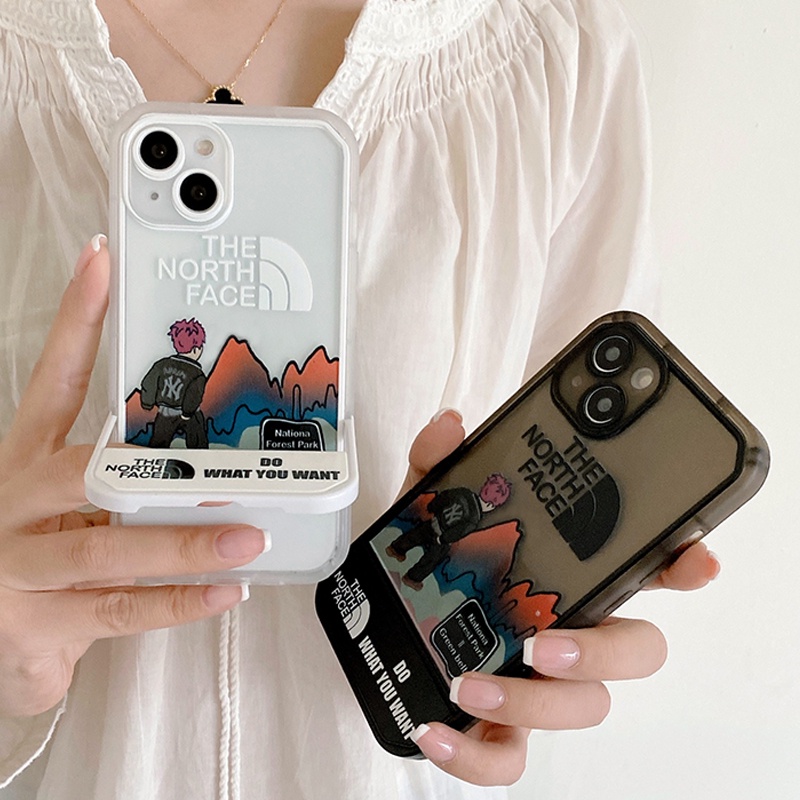 The North Face Capa Flexível Transparente Anti-Impacto O Norte Mountain peak Marca de luxo Para iPhone 13 12 11 Pro MAX X XS MAX XR