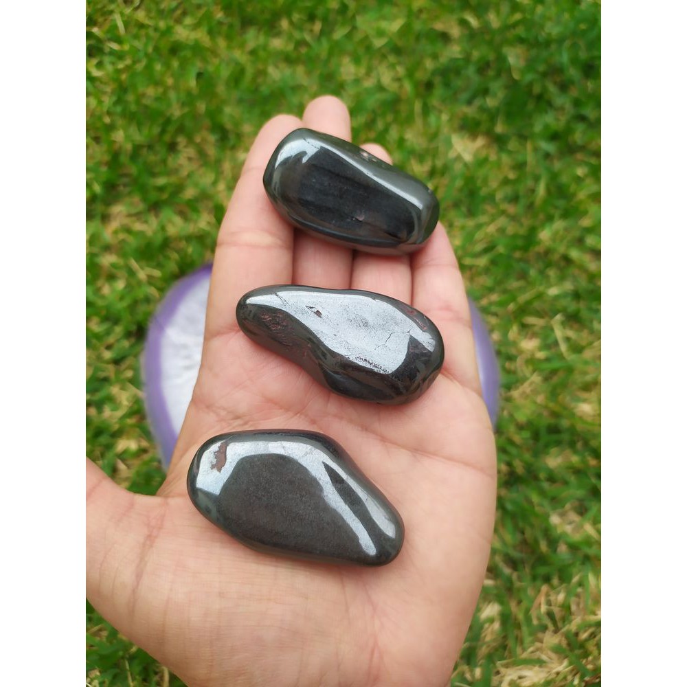 Pedra Rolada Hematita - Proteção/pedra Natural/cristal/cristais/tarot/decoração