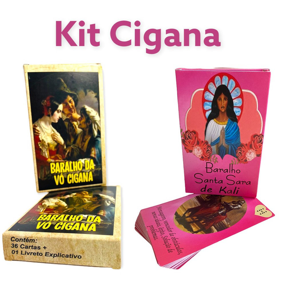 Kit Baralho Santa Sara Kali + Baralho Vó Cigana Promoção