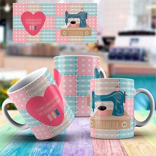 Caneca Porcelana Presente  Profissões  Costureira