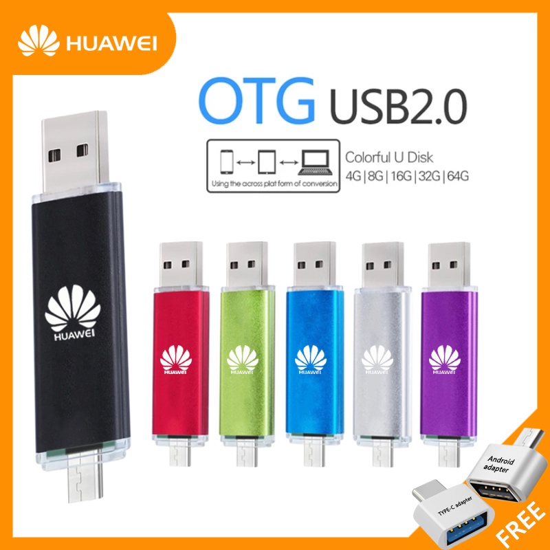 HUAWEI otg USB flash drive 2.0 pen Para android/pc smartphone 4GB Gb 16 8GB 256GB 512GB 1 2TB Tb Presente