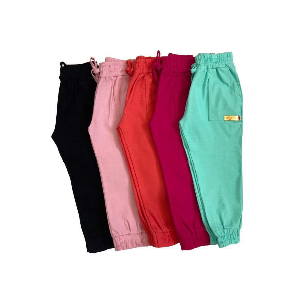 Kit 5 Calça Jogger Feminina Infantil Promoção Moda Mini Diva em Oferta na Shopee