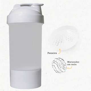 Coqueteleira / Shakeira 2 DOSES + Mola + Peneira - 500ml em Oferta na Shopee