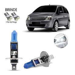 2 Lampada Super Branca 8500k Farol Alto Gm Meriva 2001-2018