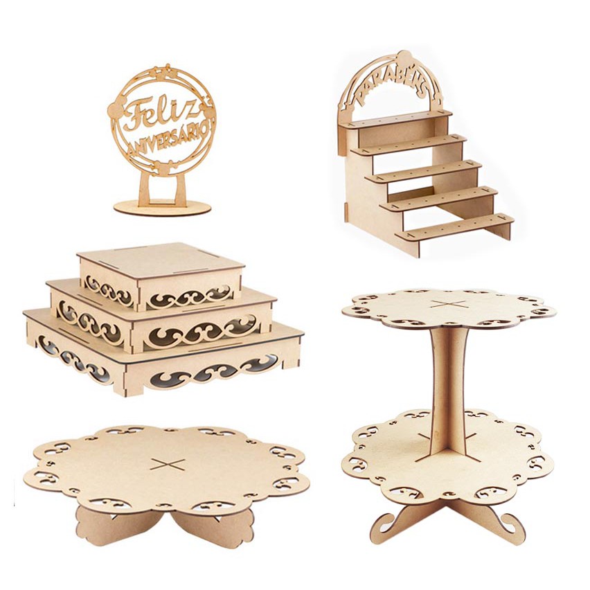 Kit Festa Provençal Decoração Mesa de Doces Piruliteiro Com Nova Torre
