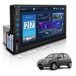 Central Multimídia Universal 1 Din Mp5 Bt Espelha Dvd Gm Celta