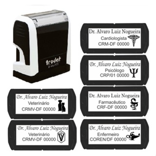 Carimbos Automático Profissionais - Modelos Nykon Power 302 - Med. 14x38mm em Oferta na Shopee