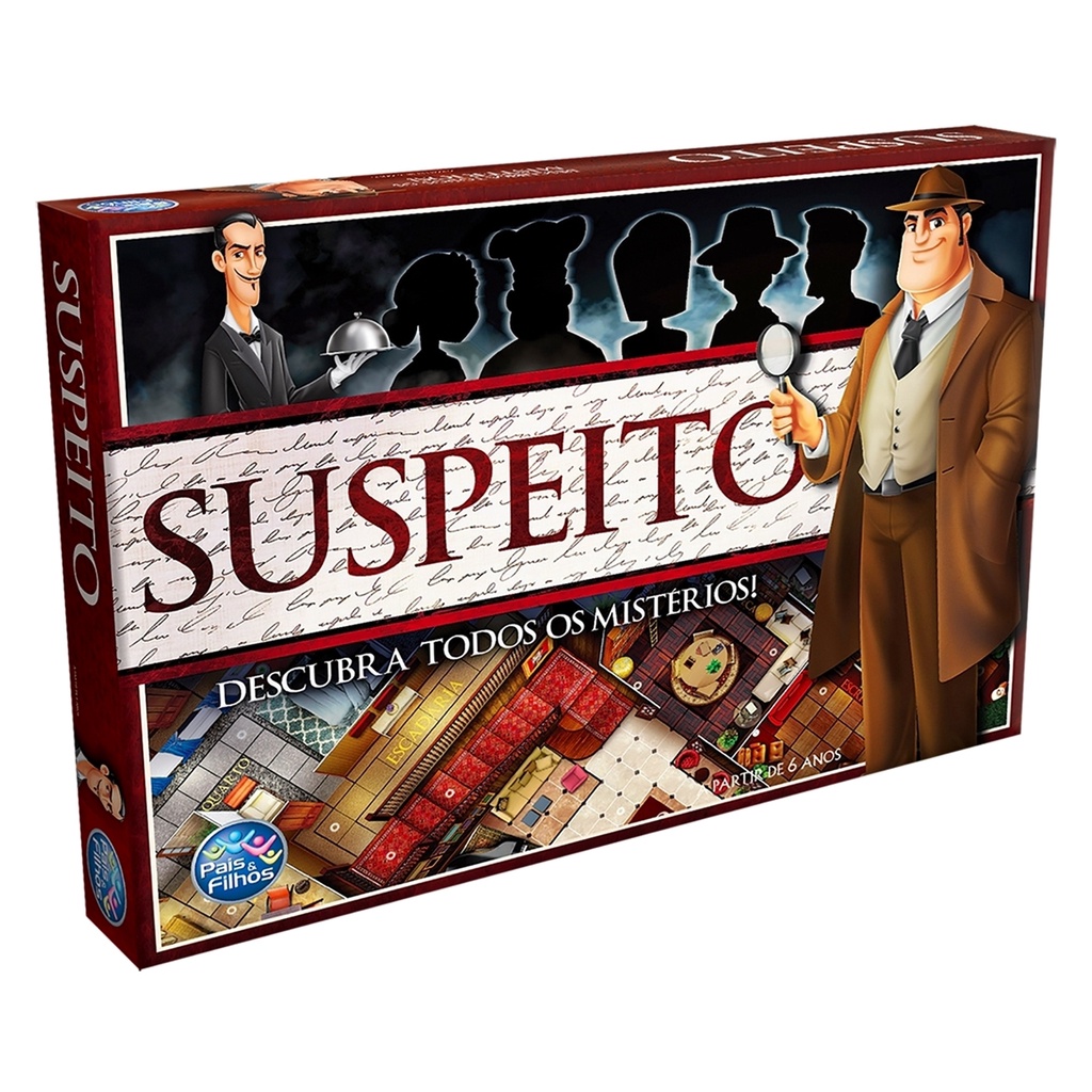 Jogo De Tabuleiro Suspeito Detetive Pais & Filhos em Oferta na Shopee