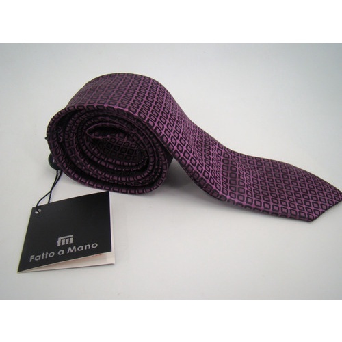 Gravata Fatto A Mano 1200 Fios Violeta + Lata Presente