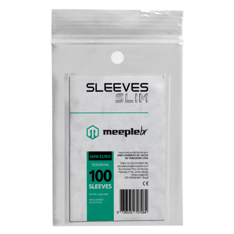 Sleeve Slim Meeple BR Mini Euro 45 x 68mm