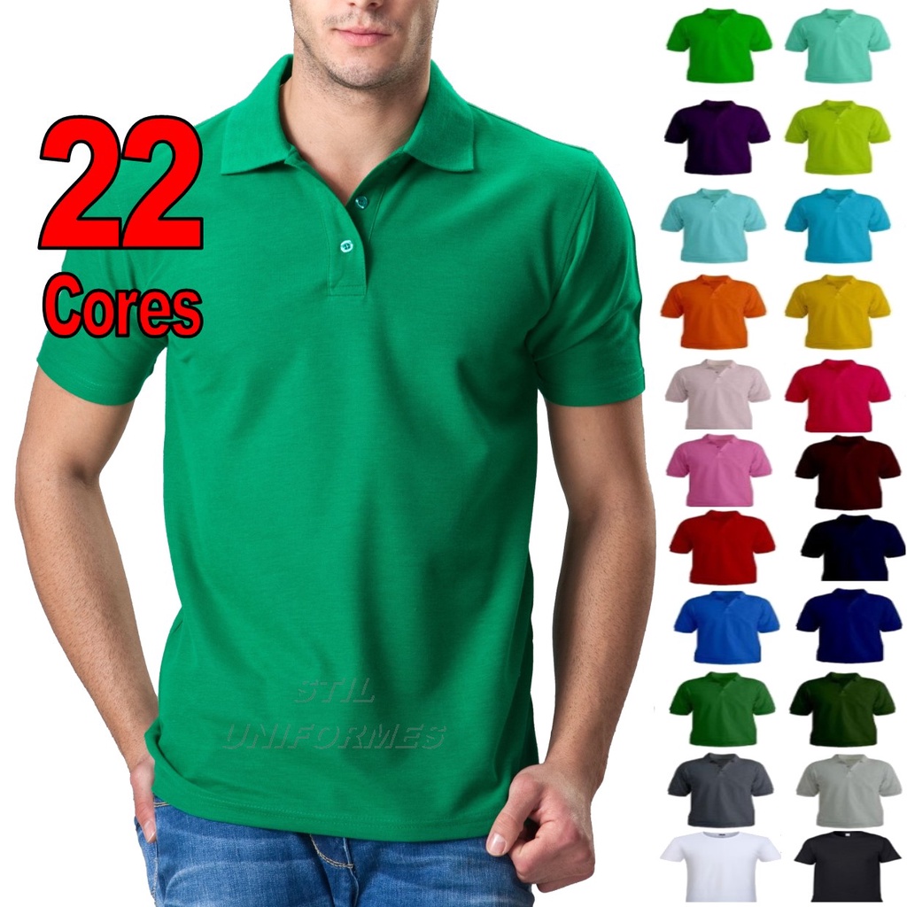 Camisa POLO em Malha Piquet Unissex - Lisa Básica Tradicional