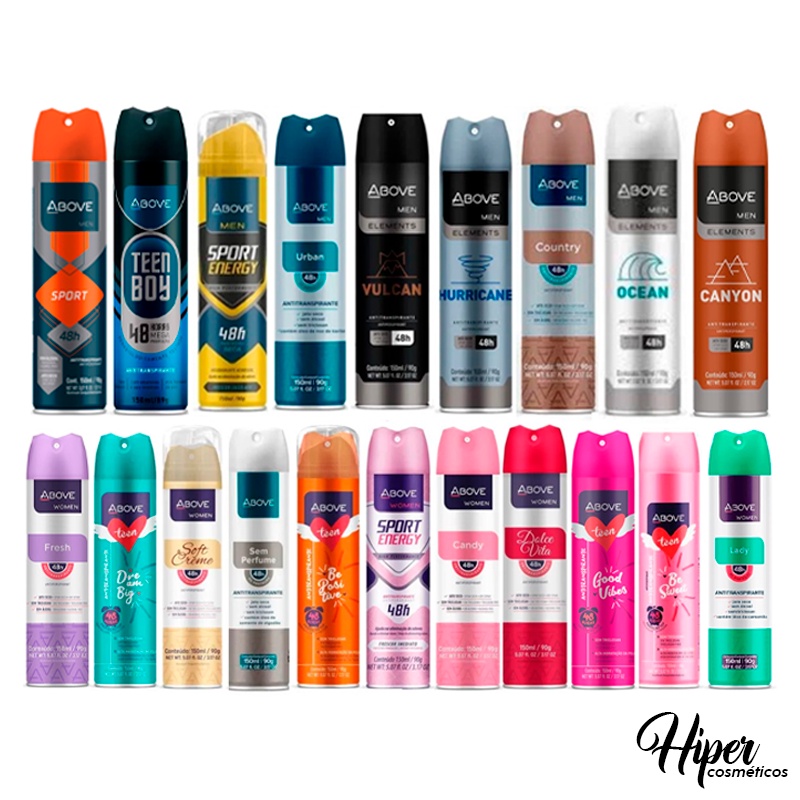 Desodorante Aerosol Above 150ml - Masculino e Feminino | Shopee Brasil