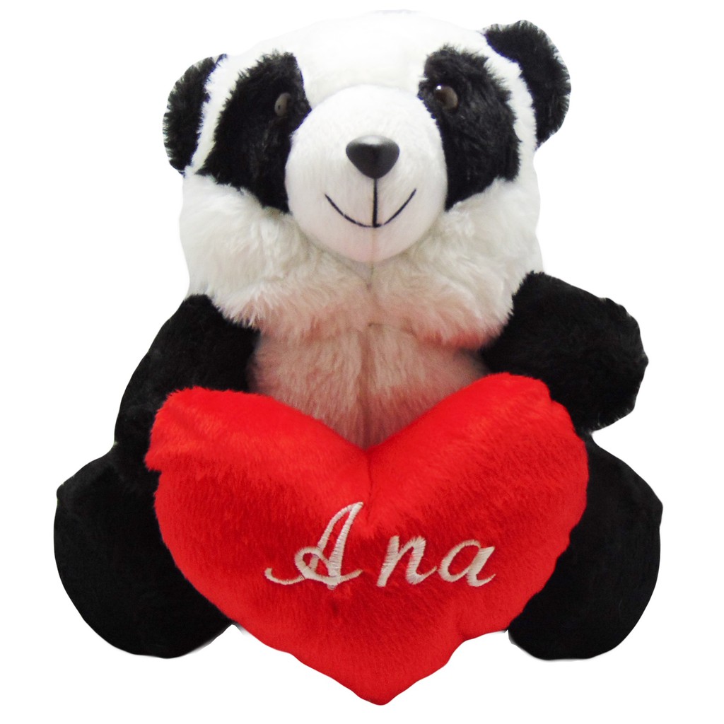 Urso Coração 30cm Dia Dos Namorados Personalizamos O Nome em Oferta na Shopee