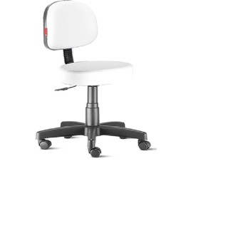 Cadeira Mocho Nice Branco Tatuador Estética Dentista
