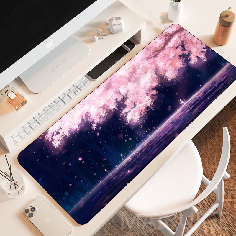 Anime Seu Mentira Em Abril Mouse Pad Grande Gamer Teclado Mousepads Sakura Gaming Acessórios Tapetes De Mesa Do XXL