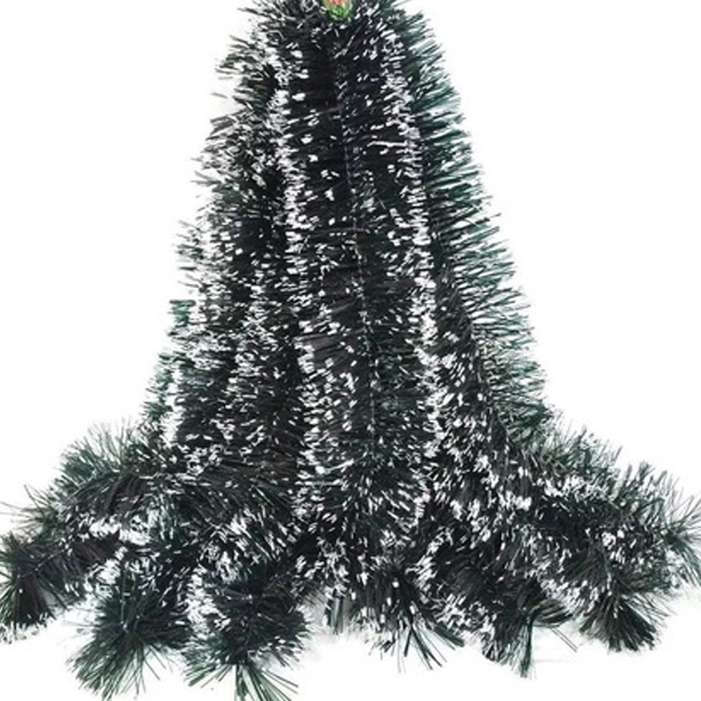 Festão para árvore de natal 2M corte fino Verde nevado | Shopee Brasil