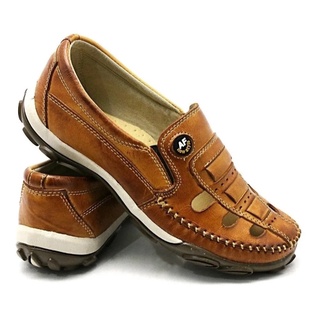 Sapatilha Mocassim Masculina Toda em Couro
